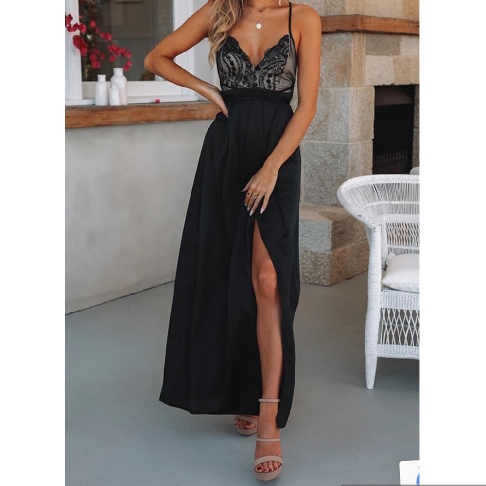 Hello Molly Secret Royal Maxi dress black XS